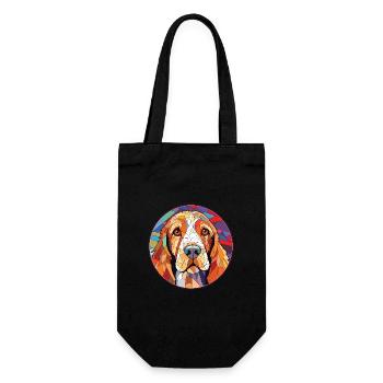 Petits Bassets Griffons Vendéen Chien Aquarelle - Sac à bouteille - noir - Devant