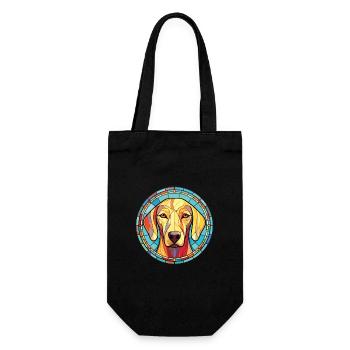 Sloughi Dog Breed Colorful Watercolor Illustration - Gift Bag for Bottles - black - Front