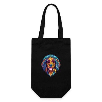 Chippiparai Dog Breed Watercolor Illustration - Gift Bag for Bottles - black - Front