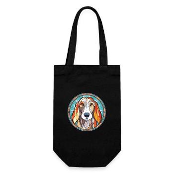 Sud russe Ovcharka chien race aquarelle verre - Sac à bouteille - noir - Devant