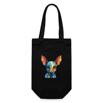 Xoloitzcuintli Dog Breed Watercolor Illustration - Gift Bag for Bottles - black - Front