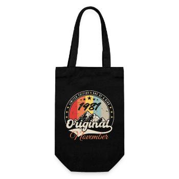 Cadeau D'anniversaire, Vintage Né En Novembre 1981 - Sac à bouteille - noir - Devant