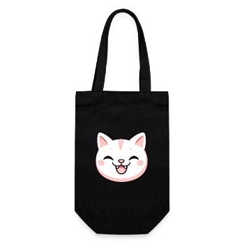 Burmilla chat dessin animé aquarelle illustration - Sac à bouteille - noir - Devant