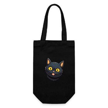 Bombay Katze Cartoon Aquarell Illustration - Geschenkbeutel für Flaschen - Schwarz - Vorne