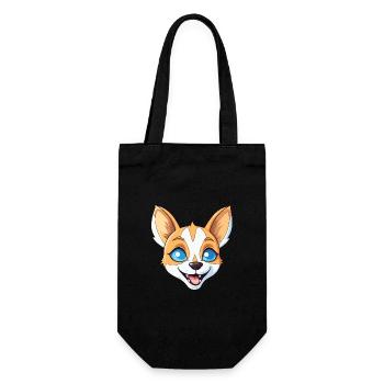 Minskin Katze Cartoon Aquarell Illustration - Geschenkbeutel für Flaschen - Schwarz - Vorne