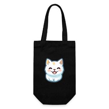 Burmilla chat dessin animé aquarelle illustration - Sac à bouteille - noir - Devant