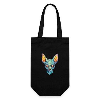 Lykoi chaton chat race aquarelle illustration - Sac à bouteille - noir - Devant