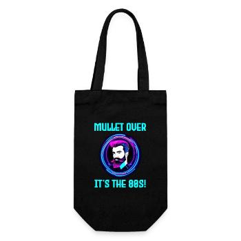 Neon Retro Barber Shop Sign 80s Style Mullet Hair - Gift Bag for Bottles - black - Front