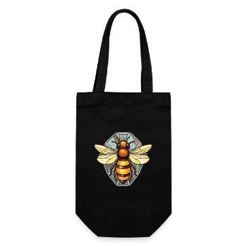 Bee Colorful Watercolor Animal Pet Illustration - Gift Bag for Bottles - black - Front