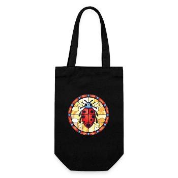 Marienkäfer Buntes Aquarell Tier Illustration - Geschenkbeutel für Flaschen - Schwarz - Vorne