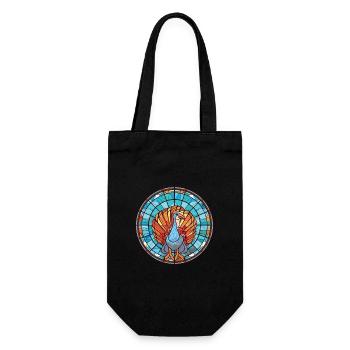 Illustration animale aquarelle colorée Gobbler - Sac à bouteille - noir - Devant