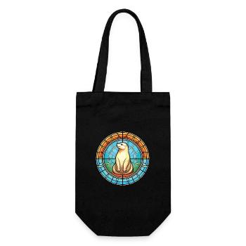 Seal Colorful Watercolor Animal Pet Illustration - Gift Bag for Bottles - black - Front