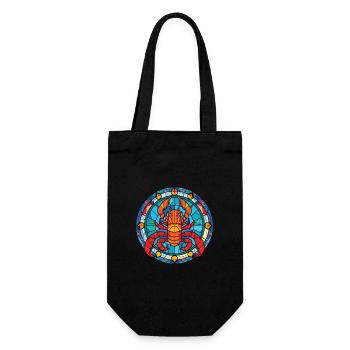Scorpion Colorful Watercolor Animal Illustration - Gift Bag for Bottles - black - Front