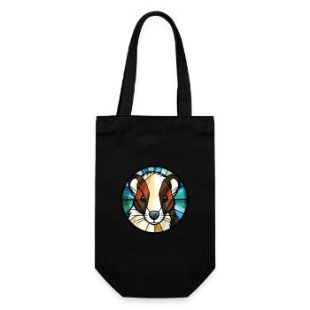Skunk Aquarelle Colorée Animal Illustration D’animaux De Compagnie - Sac à bouteille - noir - Devant