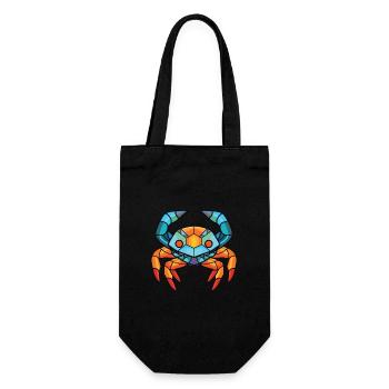 Crabe aquarelle colorée Animal animal animal Illustration - Sac à bouteille - noir - Devant