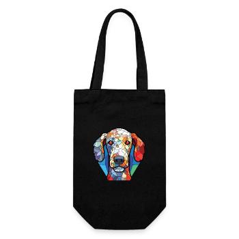 Bedlington Terrier Dog Breed Colorful Watercolor - Gift Bag for Bottles - black - Front