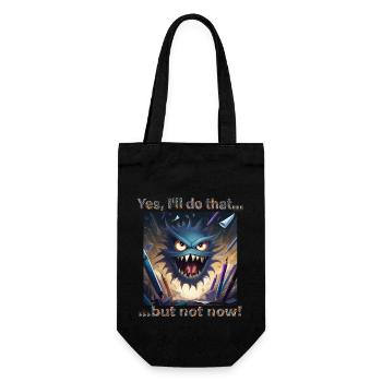 Stressed? Then vent with this monster! - Gift Bag for Bottles - black - Front