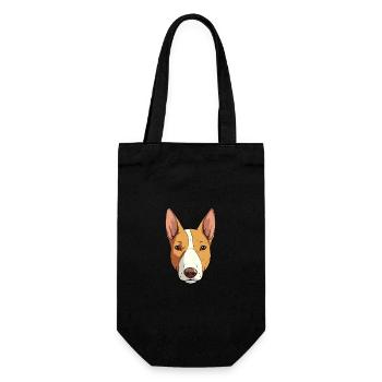 Miniatur Bullterrier Hunderasse Cartoon Kawaii Il - Geschenkbeutel für Flaschen - Schwarz - Vorne
