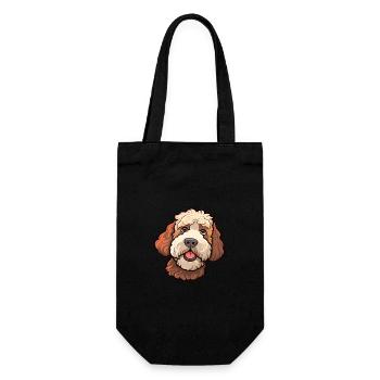 Lagotto Romagnolo chien race Cartoon Kawaii Illustr - Sac à bouteille - noir - Devant
