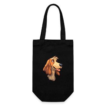 Jamthund Dog Breed Cartoon Kawaii Illustration - Gift Bag for Bottles - black - Front