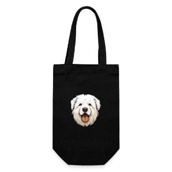Himalaya-Schäferhund Hunderasse Karikatur Kawaii Illust - Geschenkbeutel für Flaschen - Schwarz - Vorne