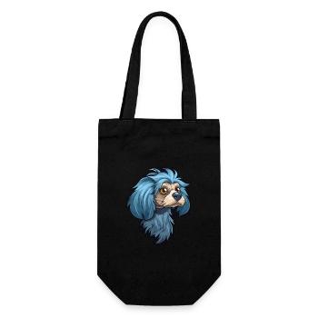 Griffon Bleu De Gascogne Race De Chien Cartoon Kawaii - Sac à bouteille - noir - Devant
