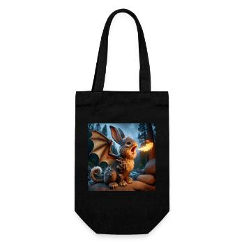 Dragon lapin cracheur de feu #18 - Sac à bouteille - noir - Devant