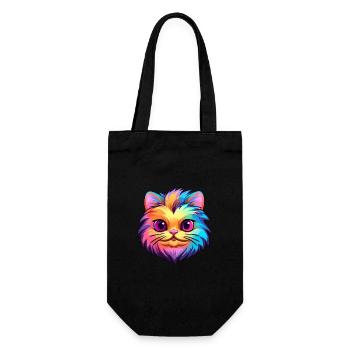British Fold Shorthair Cat Coloré Cartoon Kawaii - Sac à bouteille - noir - Devant