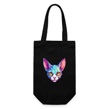 Chypre chat race aquarelle dessin animé kawaii animal de compagnie - Sac à bouteille - noir - Devant