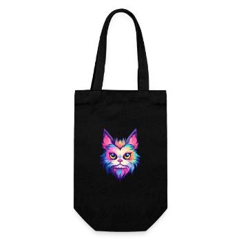 Birman Cat Breed aquarelle dessin animé Kawaii Pet - Sac à bouteille - noir - Devant