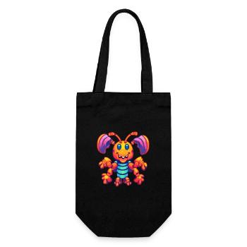 Homard Aquarelle Colorée Dessin Animé Kawaii Animal - Sac à bouteille - noir - Devant