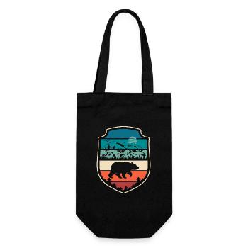 Bear Mountains Camping Mountain Hiking Nature Hiking - Gift Bag for Bottles - black - Front