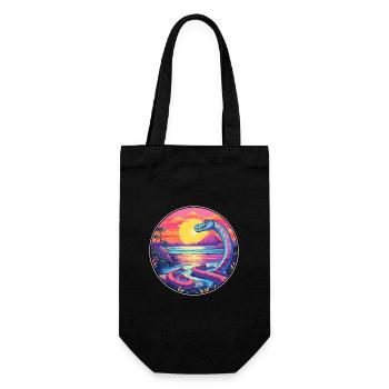 Ver de terre coloré aquarelle dessin animé kawaii animal de compagnie - Sac à bouteille - noir - Devant