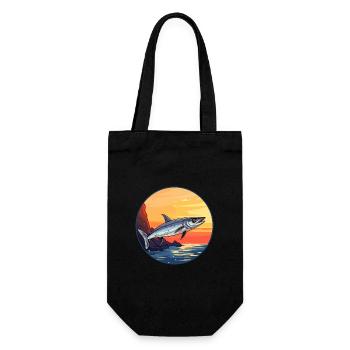 Barracuda Aquarelle Colorée Dessin Animé Kawaii Pet - Sac à bouteille - noir - Devant