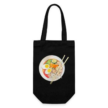 Ramen Soup, Japanese Noodle Soup, Japan, China - Gift Bag for Bottles - black - Front