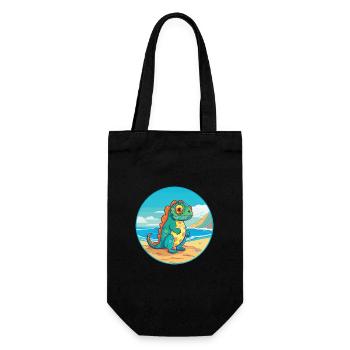 Caméléon aquarelle dessin animé Kawaii Clipart Animal - Sac à bouteille - noir - Devant