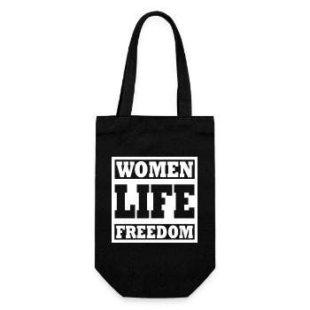 Women life freedom - Geschenkbeutel für Flaschen - Schwarz - Vorne