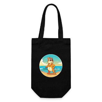 Chipmunk Aquarell Cartoon Kawaii Clipart Tier - Geschenkbeutel für Flaschen - Schwarz - Vorne