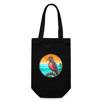 Kuckuck Aquarell Cartoon Kawaii Clipart Tier - Geschenkbeutel für Flaschen - Schwarz - Vorne
