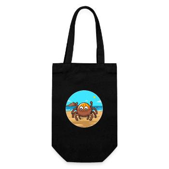araignée aquarelle dessin animé Kawaii Clipart Animal - Sac à bouteille - noir - Devant