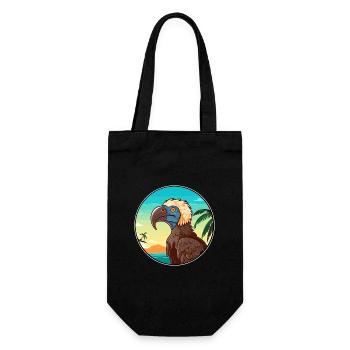 vautour aquarelle dessin animé Kawaii Clipart Animal - Sac à bouteille - noir - Devant