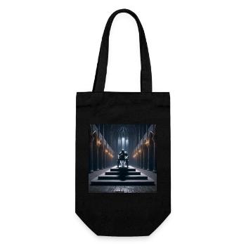 Fart Souls - Hollow Knight on Porcelain Throne #06 - Gift Bag for Bottles - black - Front