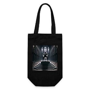 Fart Souls - Hollow Knight on Porcelain Throne #09 - Gift Bag for Bottles - black - Front