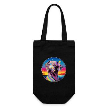 Catahoula Cur Chien Race Coloré Dessin Animé Watercolo - Sac à bouteille - noir - Devant
