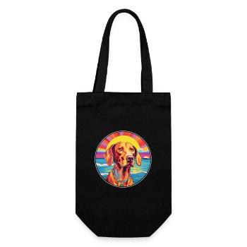Hongrois Vizsla Race De Chien Coloré Cartoon Waterc - Sac à bouteille - noir - Devant