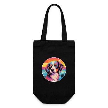 Kooikerhondje Race De Chien Coloré Dessin Animé Watercolo - Sac à bouteille - noir - Devant