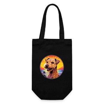 Lakeland Terrier Chien Race Coloré Cartoon Waterc - Sac à bouteille - noir - Devant