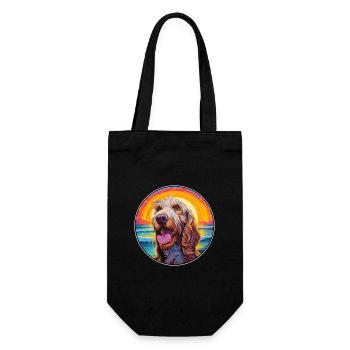 Spinone Italiano Race De Chien Coloré Cartoon Waterc - Sac à bouteille - noir - Devant