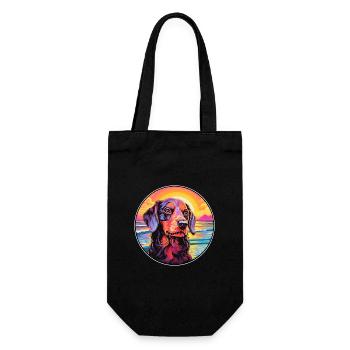 Uruguayen Cimarron Chien Race Coloré Dessin Animé Wate - Sac à bouteille - noir - Devant