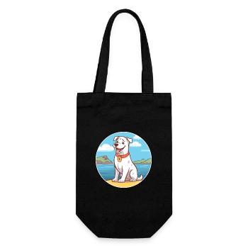 Kanadischer Labrador Husky Hunderasse Cartoon Kawaii - Geschenkbeutel für Flaschen - Schwarz - Vorne